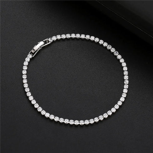Iced Out CZ Tennis Chain Bracelet for Men and Women