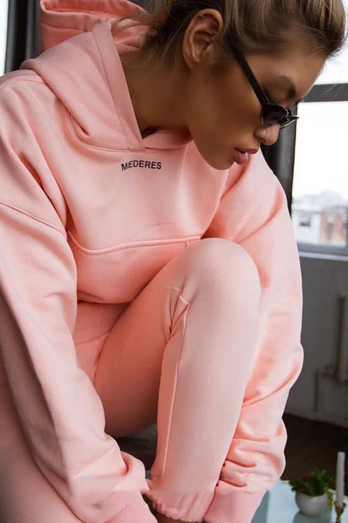 Women's Fleece Hooded Tracksuit Set