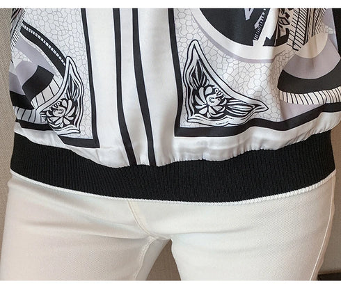 Printed Long Sleeve Casual Top for Women