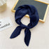 Pleated Print Silk Scarf - 70x70cm