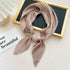 Pleated Print Silk Scarf - 70x70cm