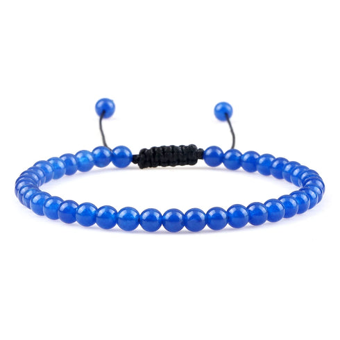 4MM Natural Stone Round Beads Bracelet