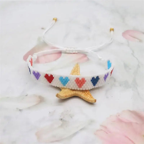 ZHONGVI Miyuki Heart Adjustable Bracelet