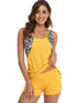 Leopard Print Splicing High Waist Tankini Swimsuit