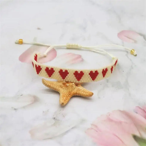 ZHONGVI Miyuki Heart Adjustable Bracelet