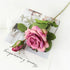 Real Touch Rose Christmas Decorations - Silk Flowers