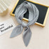 Pleated Print Silk Scarf - 70x70cm