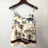 Vintage Floral Chiffon V-Neck Camisole for Women
