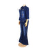 Women's Flared Denim Jeans with Ripped Detail