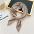 Pleated Print Silk Scarf - 70x70cm