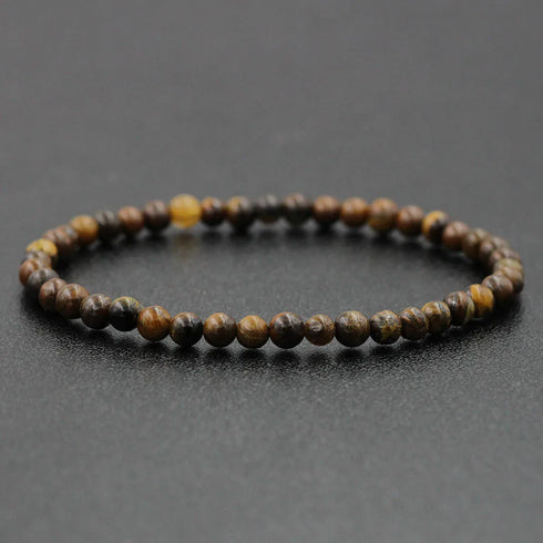 4mm Natural Stone Lapis Lazuli Bead Stretch Bracelet for All