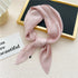 Pleated Print Silk Scarf - 70x70cm