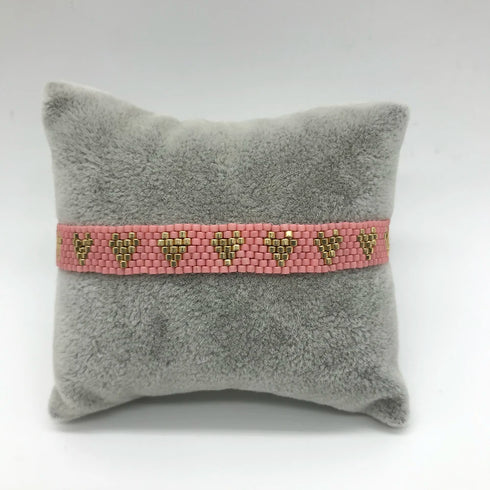 Handmade MIYUKI Bead Rainbow Heart Star Bracelet