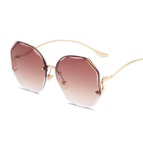 Luxury Round Gradient Sunglasses for Women - UV400 Protection