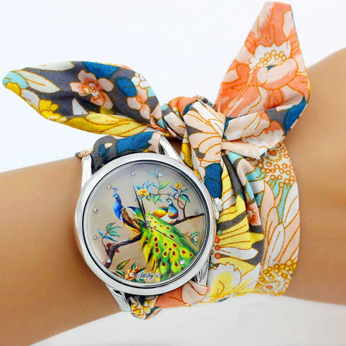 Shsby Ladies Fabric Wristwatch - Elegant Design
