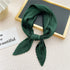 Pleated Print Silk Scarf - 70x70cm