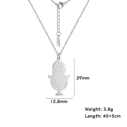 Lemegeton Stainless Steel Music Necklace Pendant for Women