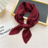 Pleated Print Silk Scarf - 70x70cm