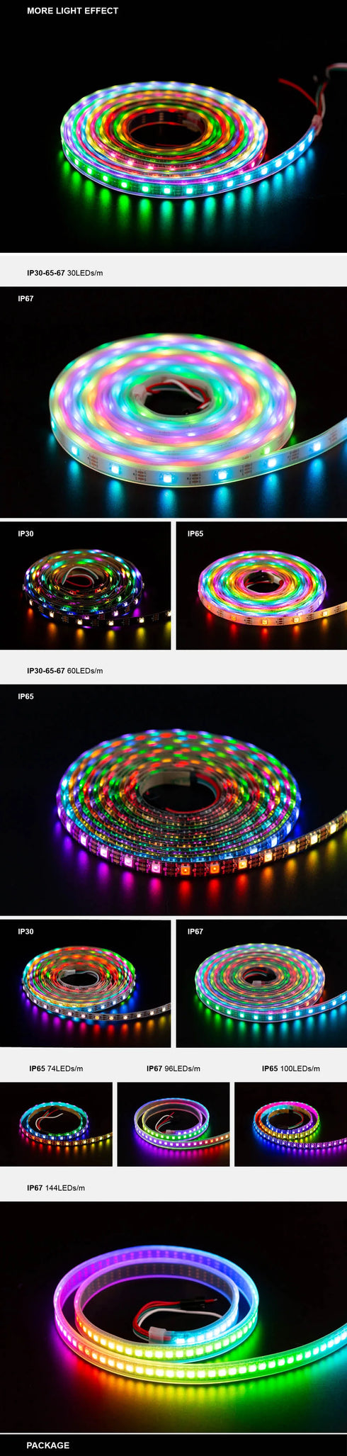 Individually Addressable WS2812B LED Strip Lights