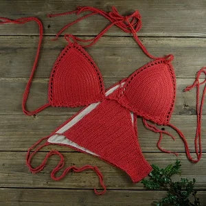 Handmade Crochet Push Up Bikini Set in Multiple Colours