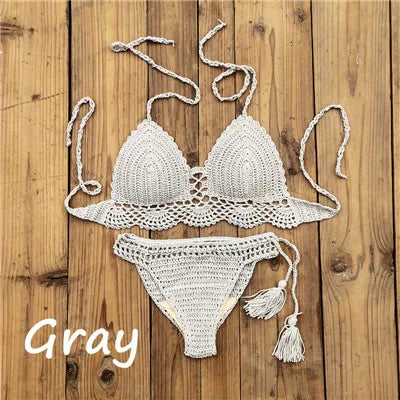 Hand Crochet Women’s Push Up Bikini Set
