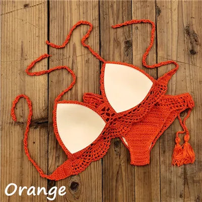Hand Crochet Women’s Push Up Bikini Set