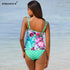 Floral Print Plus Size Tankini Swimsuit