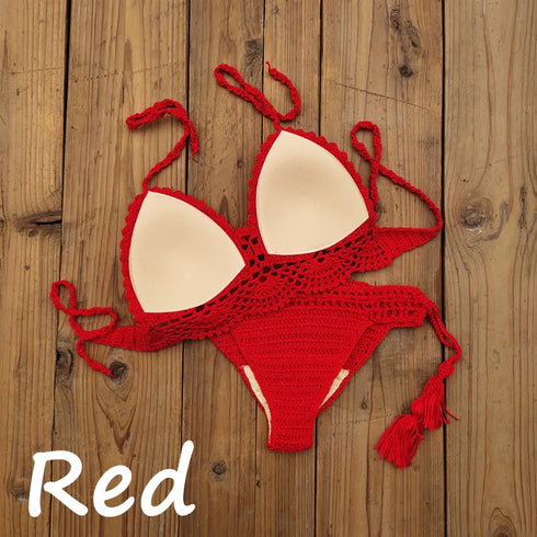 Hand Crochet Women’s Push Up Bikini Set