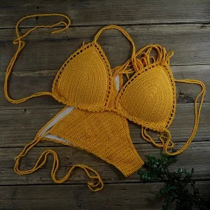 Handmade Crochet Push Up Bikini Set in Multiple Colours