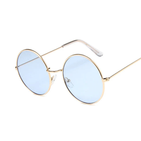 Retro Round Pink Sunglasses for Women