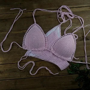 Handmade Crochet Push Up Bikini Set in Multiple Colours