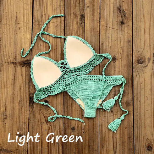Hand Crochet Women’s Push Up Bikini Set
