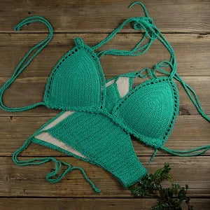 Handmade Crochet Push Up Bikini Set in Multiple Colours