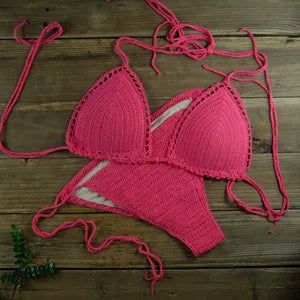 Handmade Crochet Push Up Bikini Set in Multiple Colours