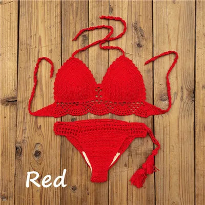 Hand Crochet Women’s Push Up Bikini Set