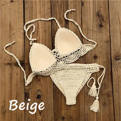 Hand Crochet Women’s Push Up Bikini Set