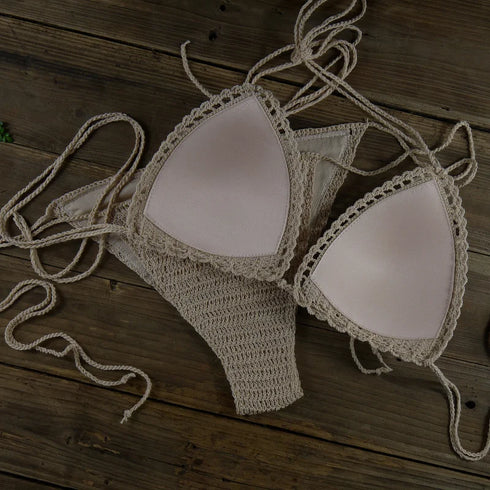 Handmade Crochet Push Up Bikini Set in Multiple Colours