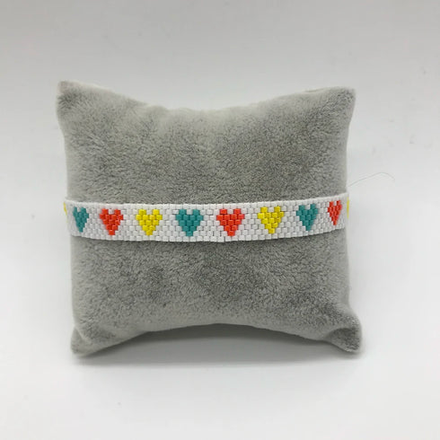 Handmade MIYUKI Bead Rainbow Heart Star Bracelet