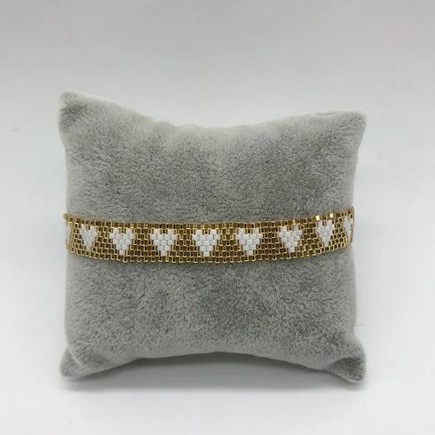 Handmade MIYUKI Bead Rainbow Heart Star Bracelet