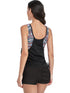 Leopard Print Splicing High Waist Tankini Swimsuit