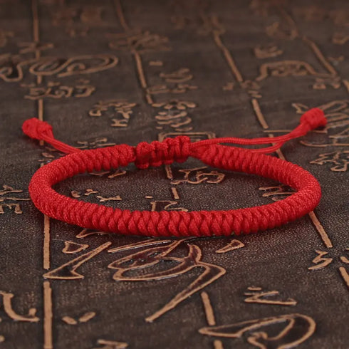 Lucky Red Rope Braided Adjustable Charm Bracelet