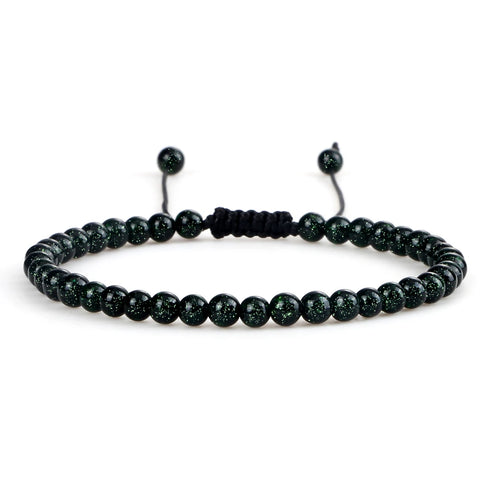 4MM Natural Stone Round Beads Bracelet