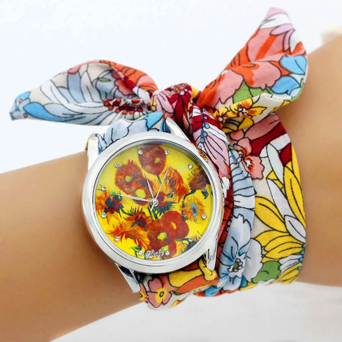 Shsby Ladies Fabric Wristwatch - Elegant Design