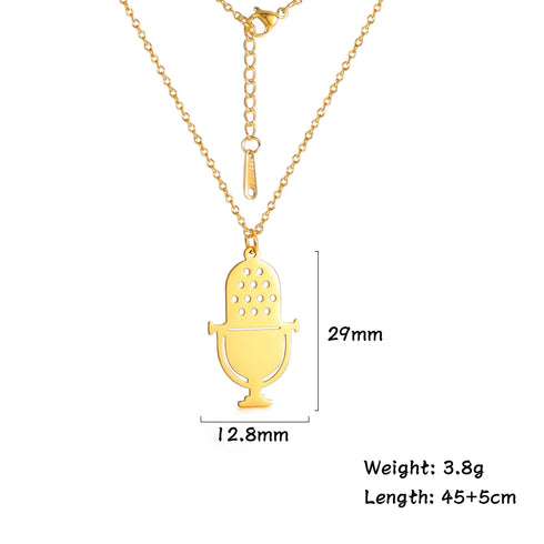 Lemegeton Stainless Steel Music Necklace Pendant for Women
