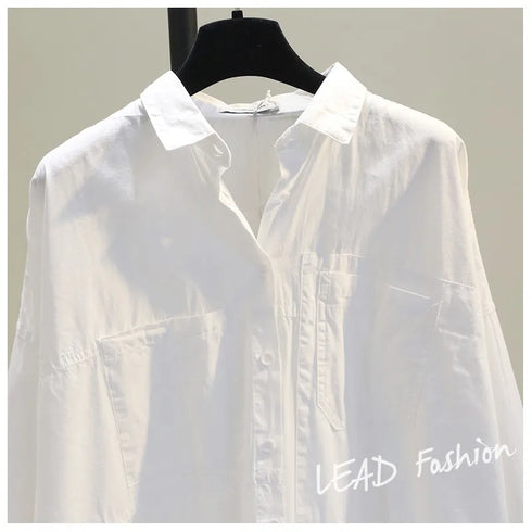 Elegant White Long Sleeve Casual Blouse for Women