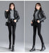High-Waist Fleece-Lined Skinny Jeans for Women