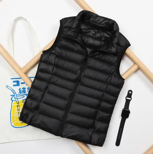 Women's Ultra-light Down Vest for Autumn and Winter