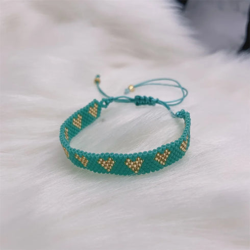 ZHONGVI Miyuki Heart Adjustable Bracelet
