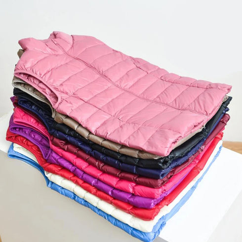 Women's Ultra-light Down Vest for Autumn and Winter