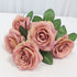 34cm Silk Rose Artificial Flower Bouquet - 5 Heads